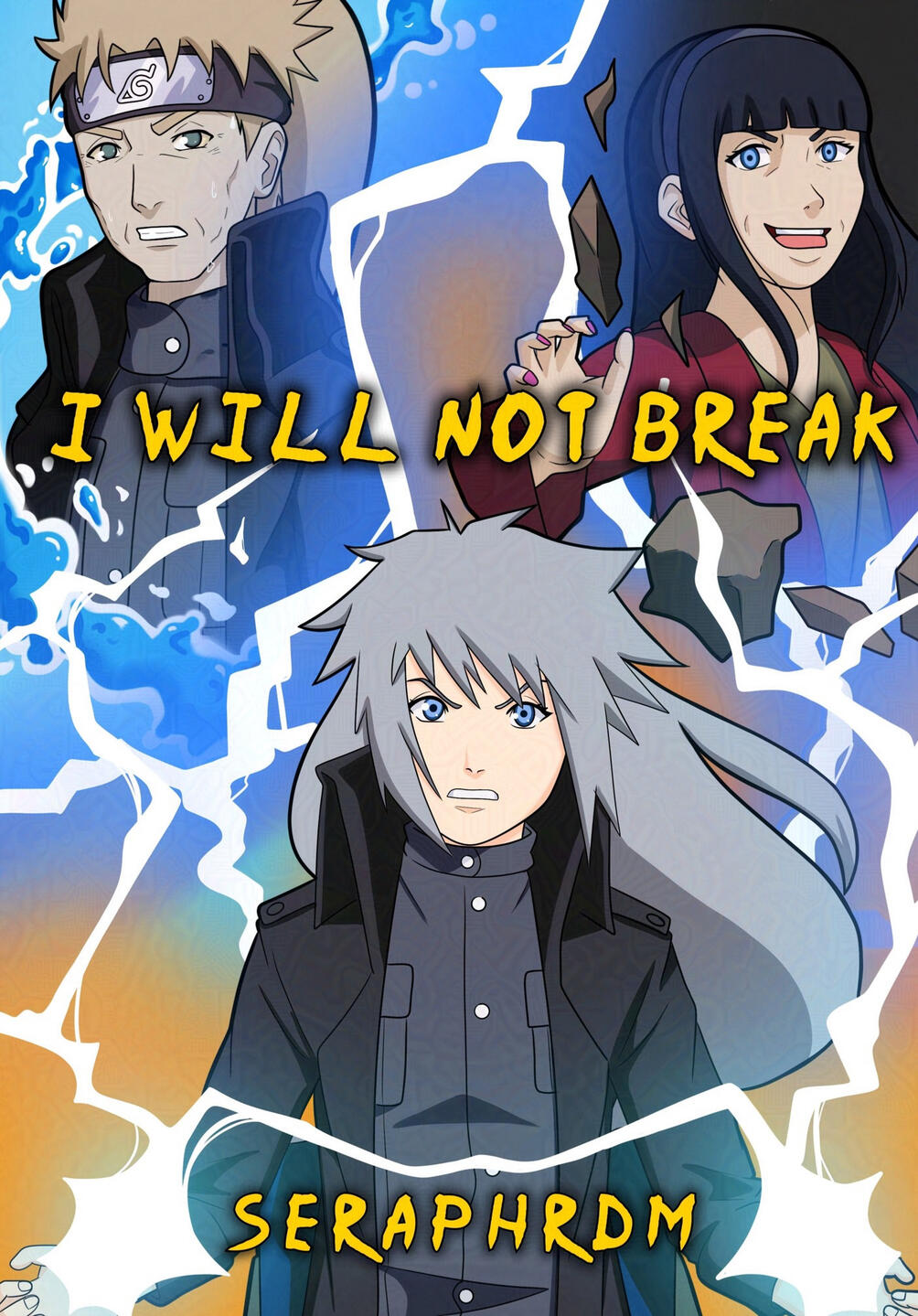 A drawing featuring Tsukiya, Inoichi, and an unknown woman who looks kinda like Tsukiya in the face.