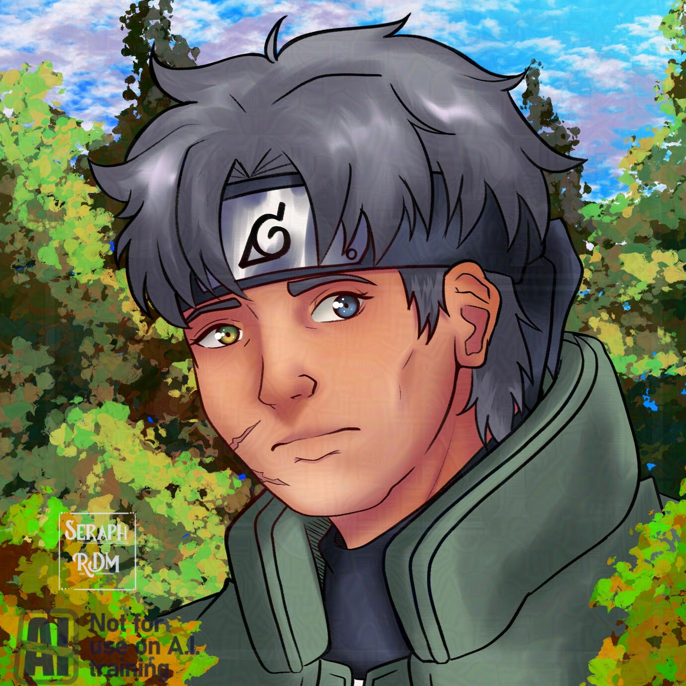 Tsukiya Hatake A drawing of Tsukiya chilling with some hydrangeas because those are their favorite flowers